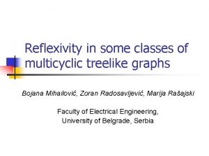 Reflexivity in some classes of multicyclic treelike graphs