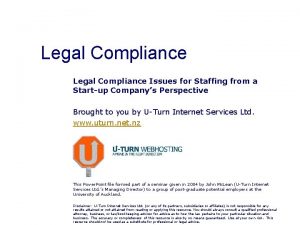 Legal Compliance Issues for Staffing from a Startup