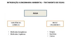 INTRODUO A ENGENHARIA AMBIENTAL TRATAMENTO DE GUAS PROCESSOS