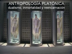 ANTROPOLOGA PLATNICA dualismo inmortalidad y reencarnacin Qu vamos