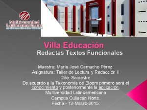 Villa Educacin Redactas Textos Funcionales Maestra Mara Jos
