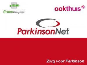 Lekker eten met parkinson