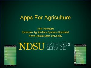 Apps For Agriculture John Nowatzki Extension Ag Machine