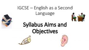 English as a second language igcse syllabus