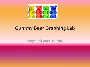 Gummy Bear Graphing Lab Page 7 of your