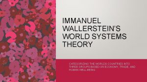 World systems theory map