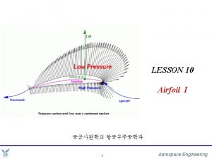 LESSON 10 Airfoil I 1 Aerospace Engineering Lesson