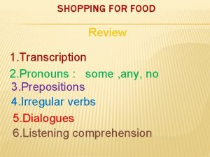 Pronouns for food