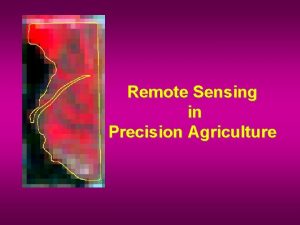 Remote Sensing in Precision Agriculture Remote Sensing The