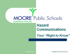 Hazard Communications Your Right to Know Reviewed 2012