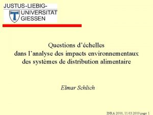 Questions dchelles dans lanalyse des impacts environnementaux des