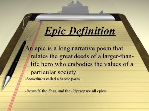 Epic standard meaning