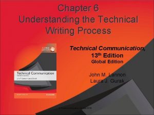 Chapter 6 Understanding the Technical Writing Process Technical