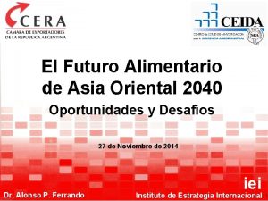 El Futuro Alimentario de Asia Oriental 2040 Oportunidades