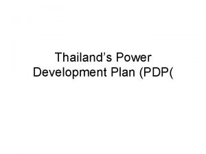 Thailands Power Development Plan PDP Steps involved to