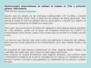 Multinacionales desarrolladoras de software se instalan en Chile