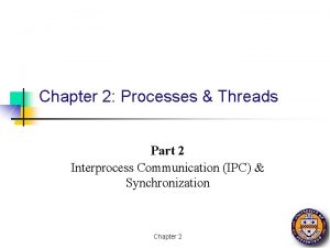 Chapter 2 Processes Threads Part 2 Interprocess Communication