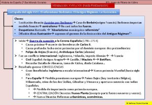 Historia de Espaa 2 Bachillerato Sociales IES Josep