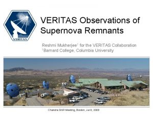 VERITAS Observations of Supernova Remnants Reshmi Mukherjee 1