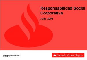 Responsabilidad Social Corporativa Julio 2003 DbbFundacion Entorno 26