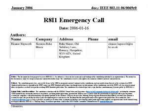 January 2006 doc IEEE 802 11 060069 r