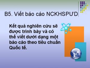 B 5 Vit bo co NCKHSPD Kt qu