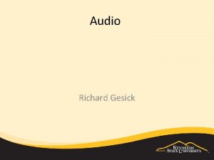 Audio Richard Gesick Objectives creating a random music