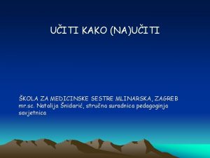 UITI KAKO NAUITI KOLA ZA MEDICINSKE SESTRE MLINARSKA