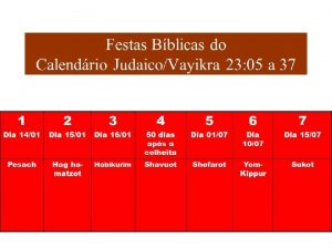 Festas Bblicas e seus Significados Calendrio Religioso Calendrio