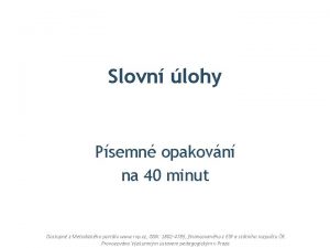 Slovn lohy Psemn opakovn na 40 minut Dostupn