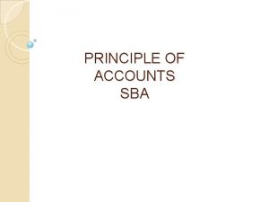 Sba cover page