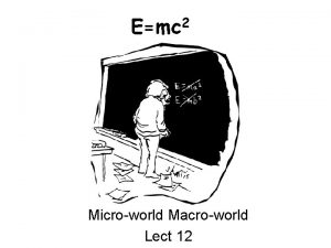 Emc 2 Microworld Macroworld Lect 12 Einsteins hypotheses