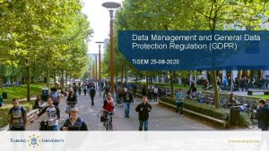 Data Management and General Data Protection Regulation GDPR