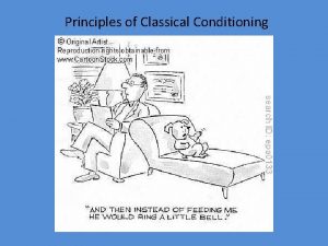 Order of classical conditioning