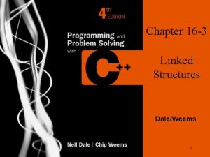 Chapter 16 3 Linked Structures DaleWeems 1 Insert