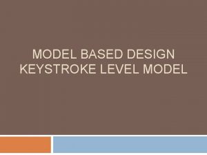 Keystroke-level model