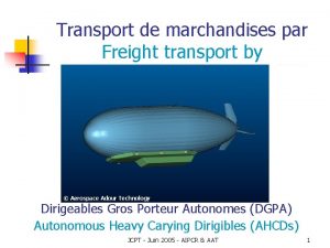 Transport de marchandises par Freight transport by Aerospace