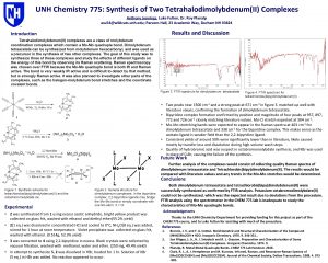 Tetra acetato dimolybdenum ii