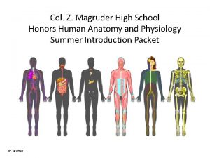 Col Z Magruder High School Honors Human Anatomy