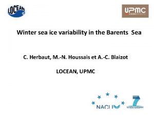 Winter sea ice variability in the Barents Sea