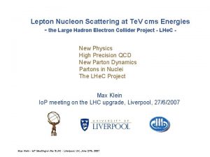 Lepton Nucleon Scattering at Te V cms Energies