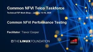 Common NFVI Telco Taskforce Technical F 2 F