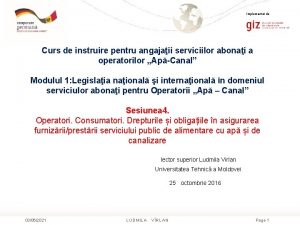 Implementat de Curs de instruire pentru angajaii serviciilor