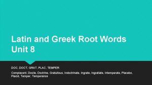 Doc root words