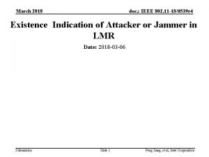 March 2018 doc IEEE 802 11 180539 r