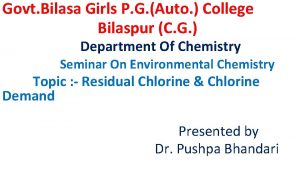 Govt Bilasa Girls P G Auto College Bilaspur