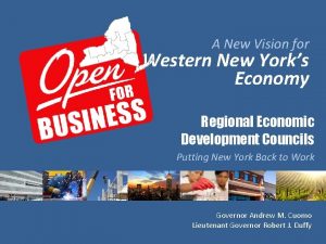 A New Vision for Western New Yorks Economy