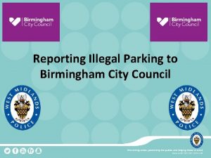 Report illegal parking birmingham