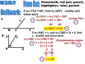 Homework red pen pencil highlighter ruler packet If