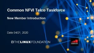 Common NFVI Telco Taskforce New Member Introduction Date